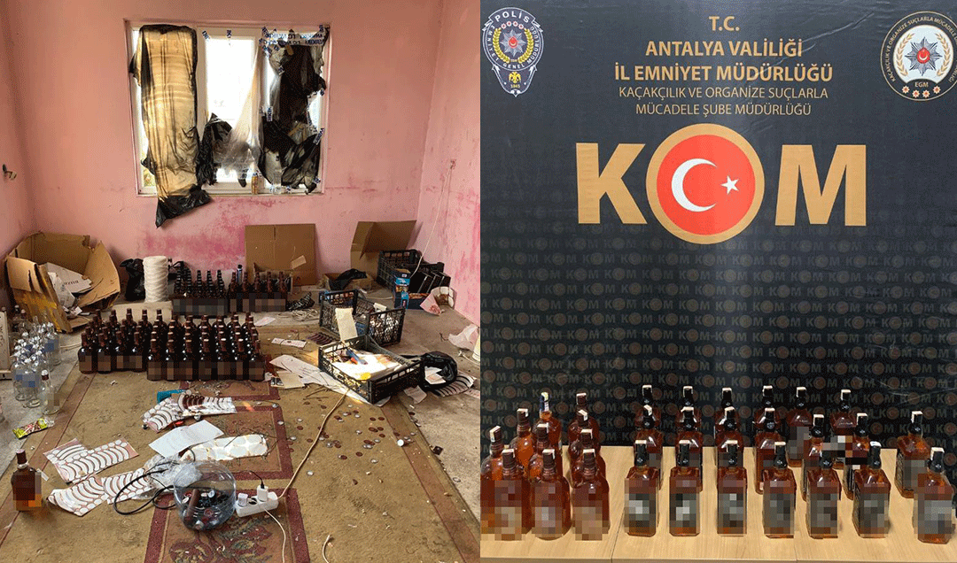 Konya dahil 4 ilde sahte alkol satan 9 kişi gözaltına alındı