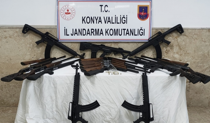 Konya'da usulsüz üretilen 19 av tüfeği ele geçirildi