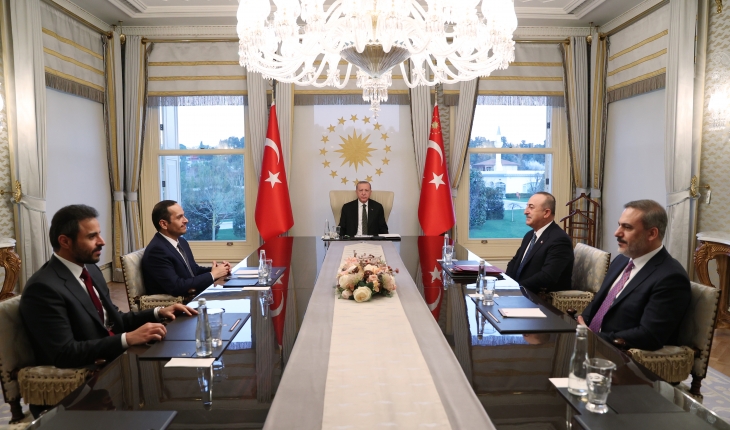Cumhurbaşkanı Erdoğan, Katar Dışişleri Bakanı Sani’yi kabul etti