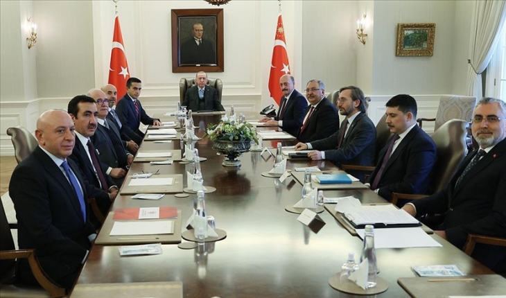 Cumhurbaşkanı Erdoğan, TİSK Başkanı Akkol ve yönetim kurulu üyelerini kabul etti