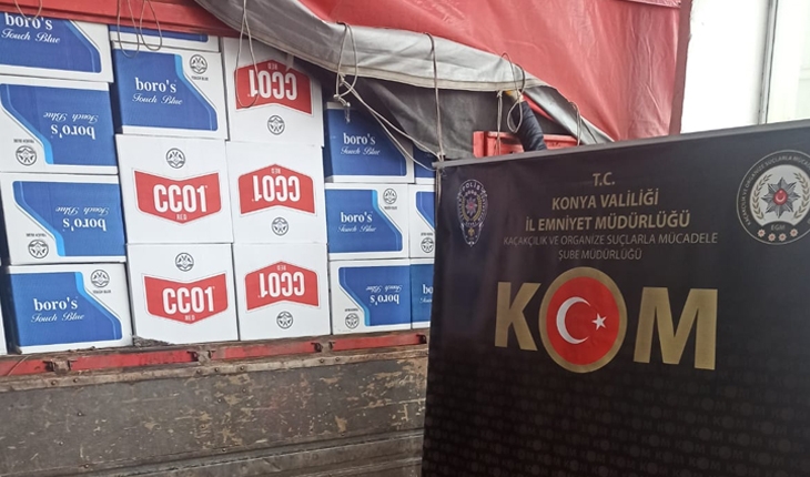 Konya’da 6 milyon 160 bin kaçak makaron ele geçirildi