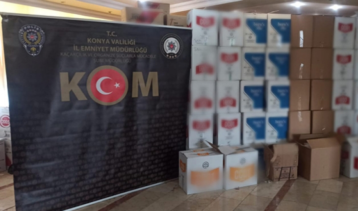 Konya’ da kaçak sigara operasyonu: 38 gözaltı