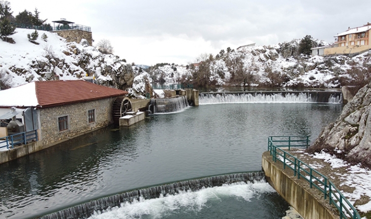 Kar yağışları Konya’daki Adaköy Pınarı ve Baraj Göleti’ne can suyu oldu