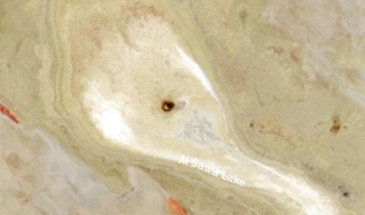 Kuruyan Sava Gölü uzaydan böyle görüntülendi