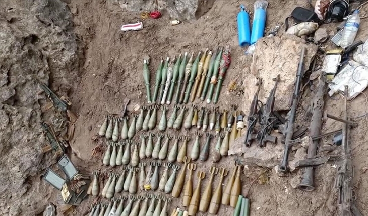 Pençe-Kilit Operasyonu’nda PKK’ya ait çok sayıda mühimmat ele geçirildi