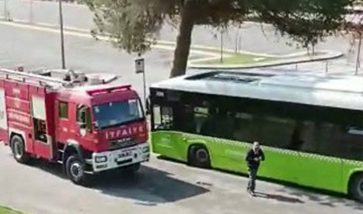Belediye otobüsünde yılan paniği