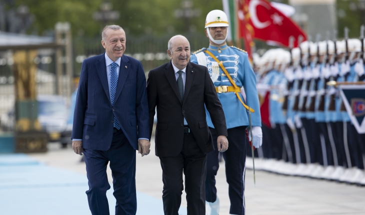 Cezayir Cumhurbaşkanı Tebbun Ankara'da