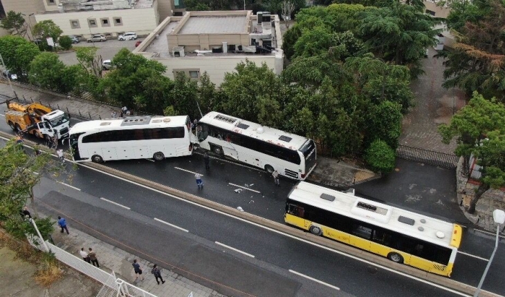 Konya’dan giden otobüsün de karıştığı kazada 1 kişi yaralandı