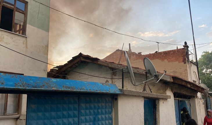 Konya'da bir evin bodrum katında yangın çıktı