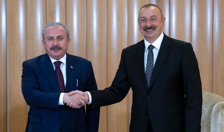 TBMM Başkanı Şentop, Aliyev ile bir araya geldi