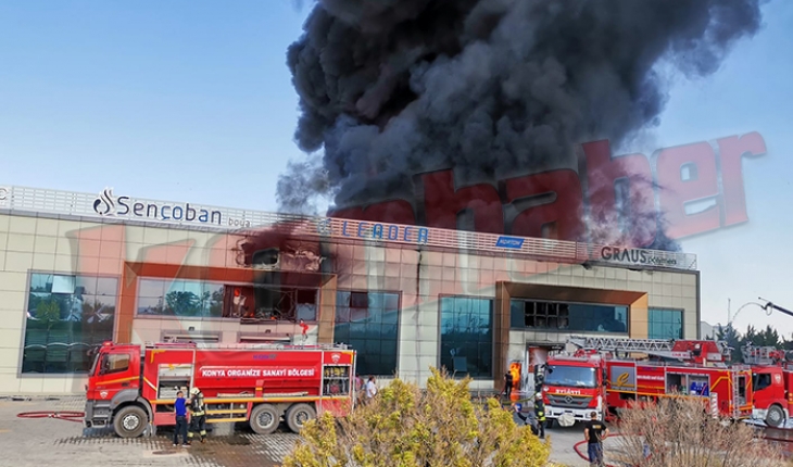 Konya'da boya fabrikasında çıkan yangın söndürüldü!
