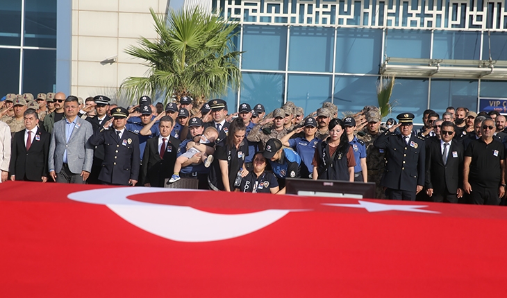 Mardin'deki trafik kazasında şehit olan polis Yahya Ergin için tören yapıldı
