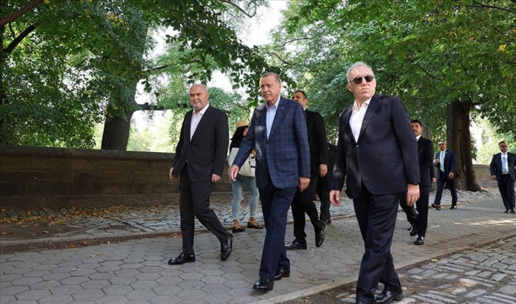 Cumhurbaşkanı Erdoğan, Central Park'ta yürüyüş yaptı