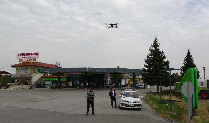 Seydişehir'de dronlu trafik denetimi