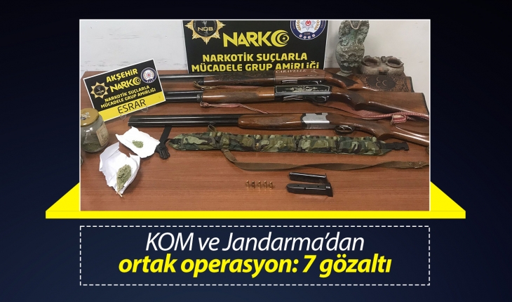 Konya’da KOM ve Jandarma’dan ortak operasyon: 7 gözaltı