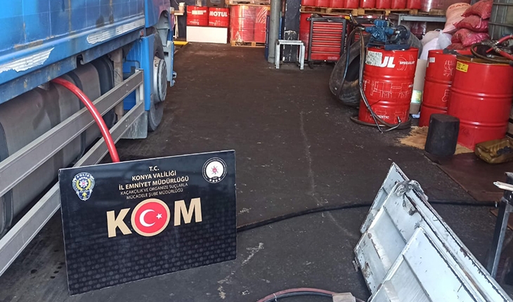 Konya’da kaçak akaryakıt operasyonu