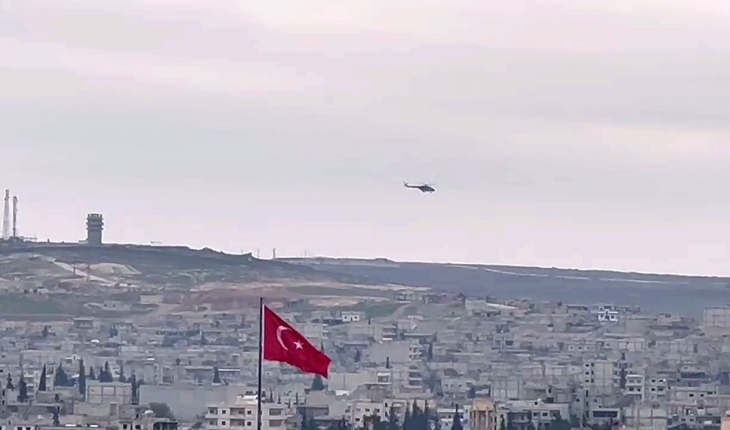 Türkiye - Suriye sınırında hava hareketliliği   
