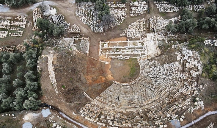 Lagina ve Stratonikeia antik kentleri sonbaharda dron ile görüntülendi