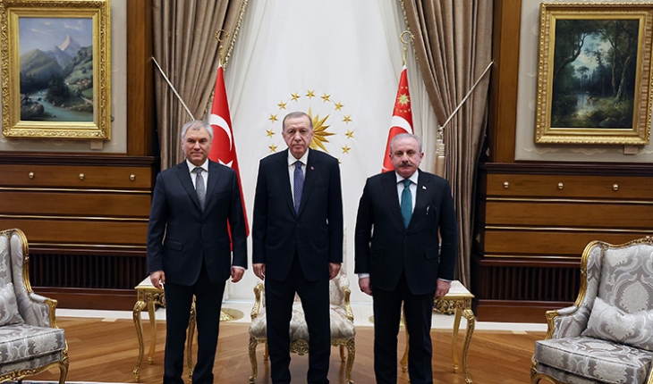 Cumhurbaşkanı Erdoğan, Rusya Devlet Duması Başkanı Volodin’i kabul etti