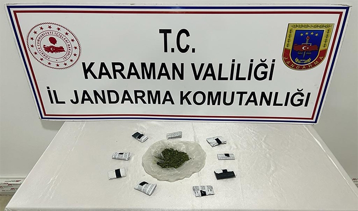Karaman'da uyuşturucu operasyonunda 2 şüpheli yakalandı