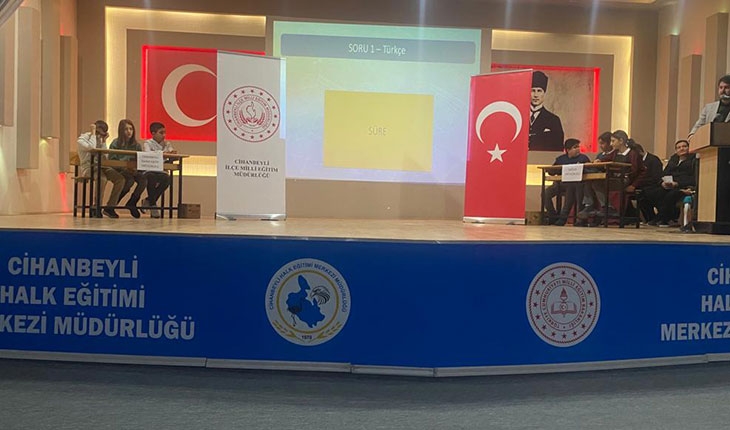 Cihanbeyli İmam Hatip Ortaokulu bilgi yarışmasında ilçe birincisi oldu