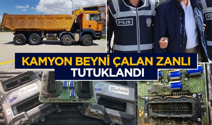 Konya’da kamyondan “mikser beyni“ çaldığı iddia edilen zanlı tutuklandı