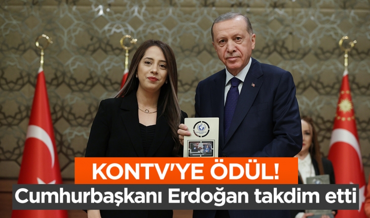 KONTV'ye ödül! Cumhurbaşkanı Erdoğan takdim etti