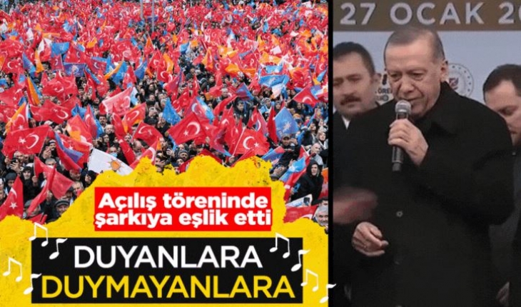 Cumhurbaşkanı Erdoğan 'Duyanlara Duymayanlara' şarkısını söyledi