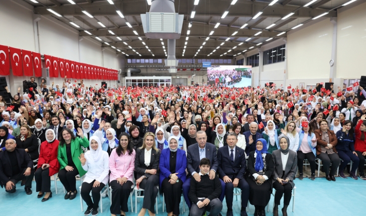 Cumhurbaşkanı Erdoğan: İş gücüne katılımda kadınlarımız, yüzde 36 ile Cumhuriyet tarihinin rekorunu kırdı