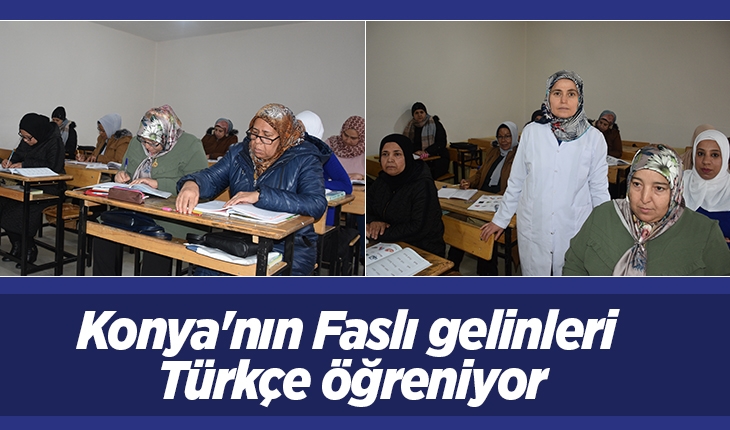 Konya'nın Faslı gelinleri Türkçe öğreniyor