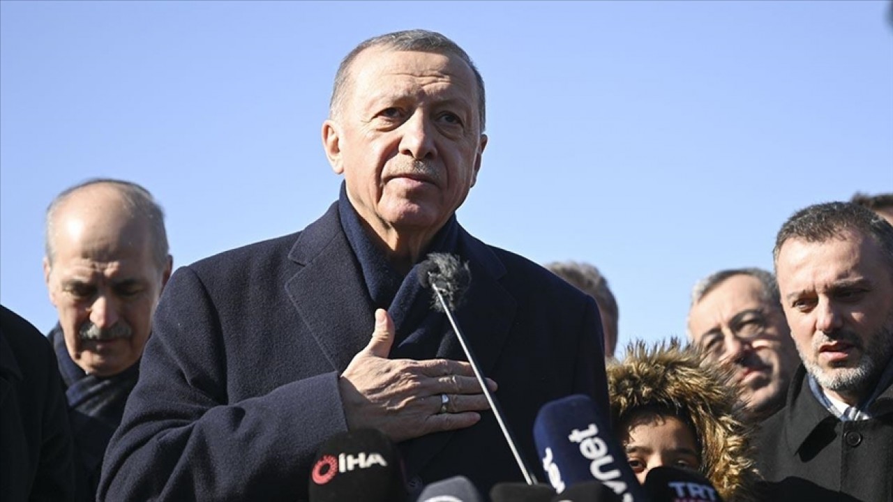 Cumhurbaşkanı Erdoğan, incelemede bulunmak üzere Elbistan’a gitti