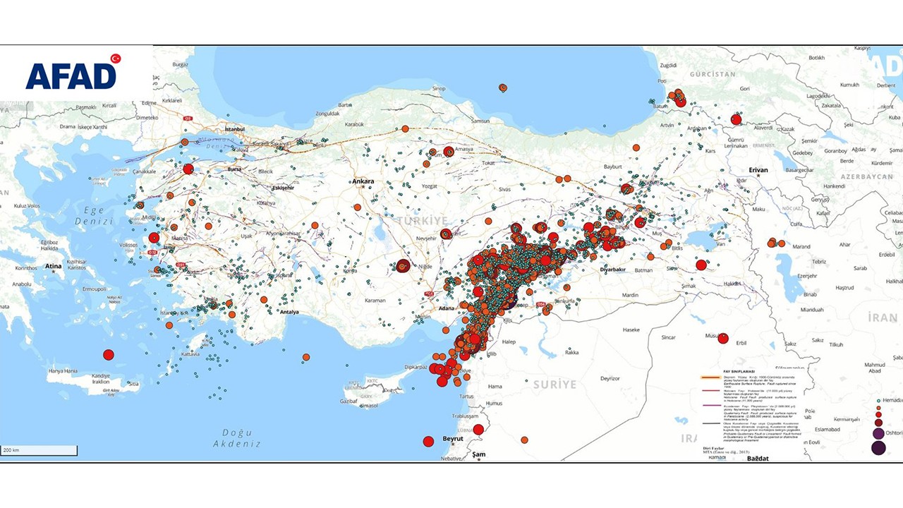 Türkiye ve yakın çevresi bir ayda 13 bin kez sarsıldı