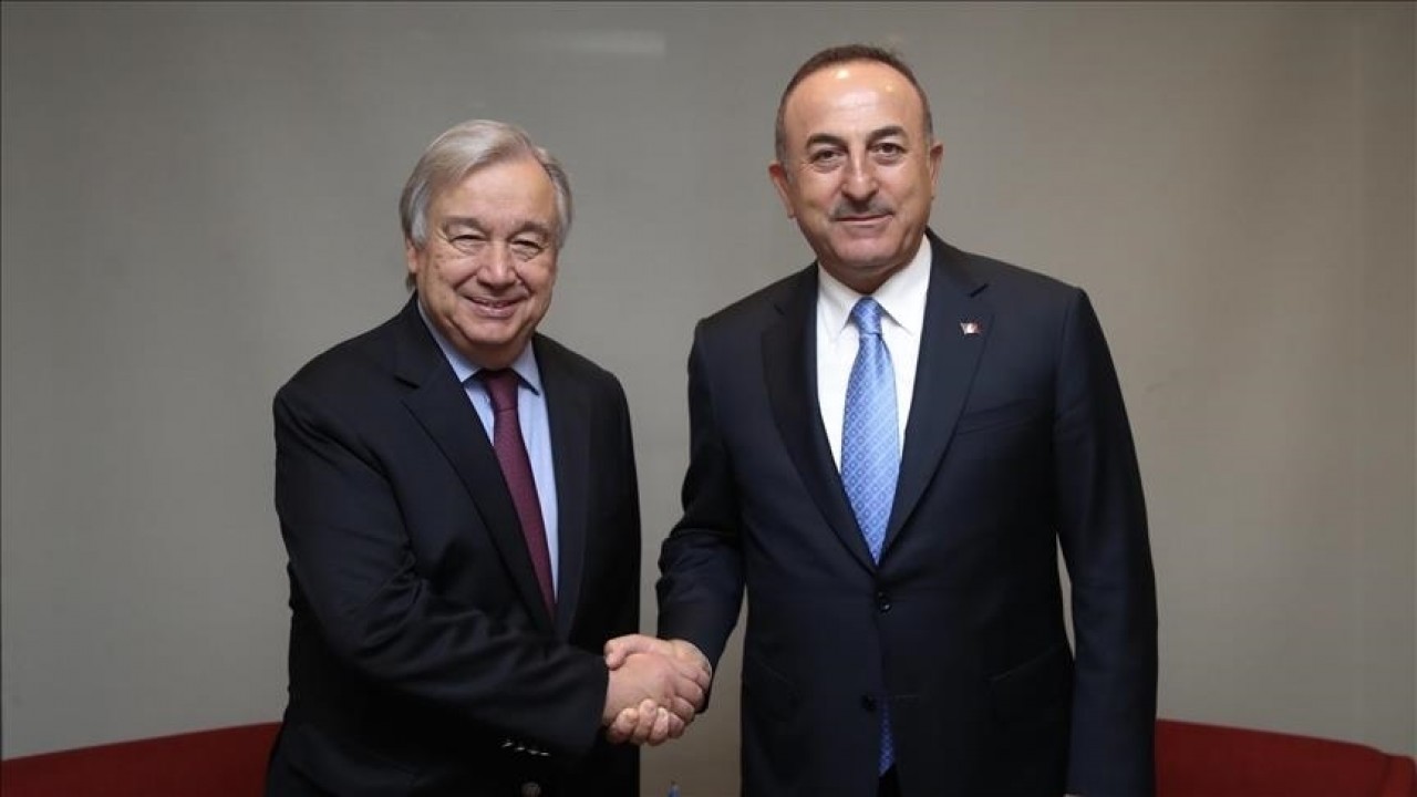 Dışişleri Bakanı Çavuşoğlu, BM Genel Sekreteri Guterres ile görüştü