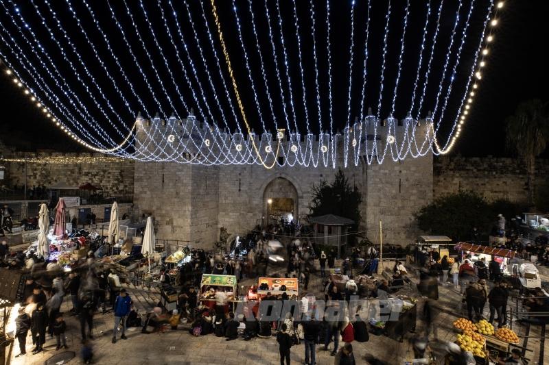 Kudüs’ün Eski Şehir bölgesi ramazan ayı için süslendi