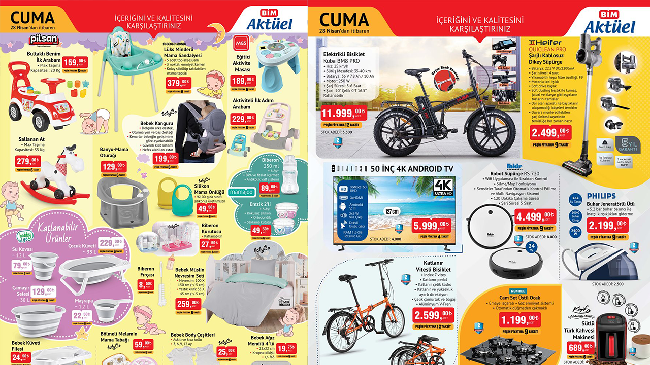 BİM aktüel kataloğu ürünlerinde 28 Nisan 2023 cuma günü neler var? İşte bu haftaki indirimli ürünler