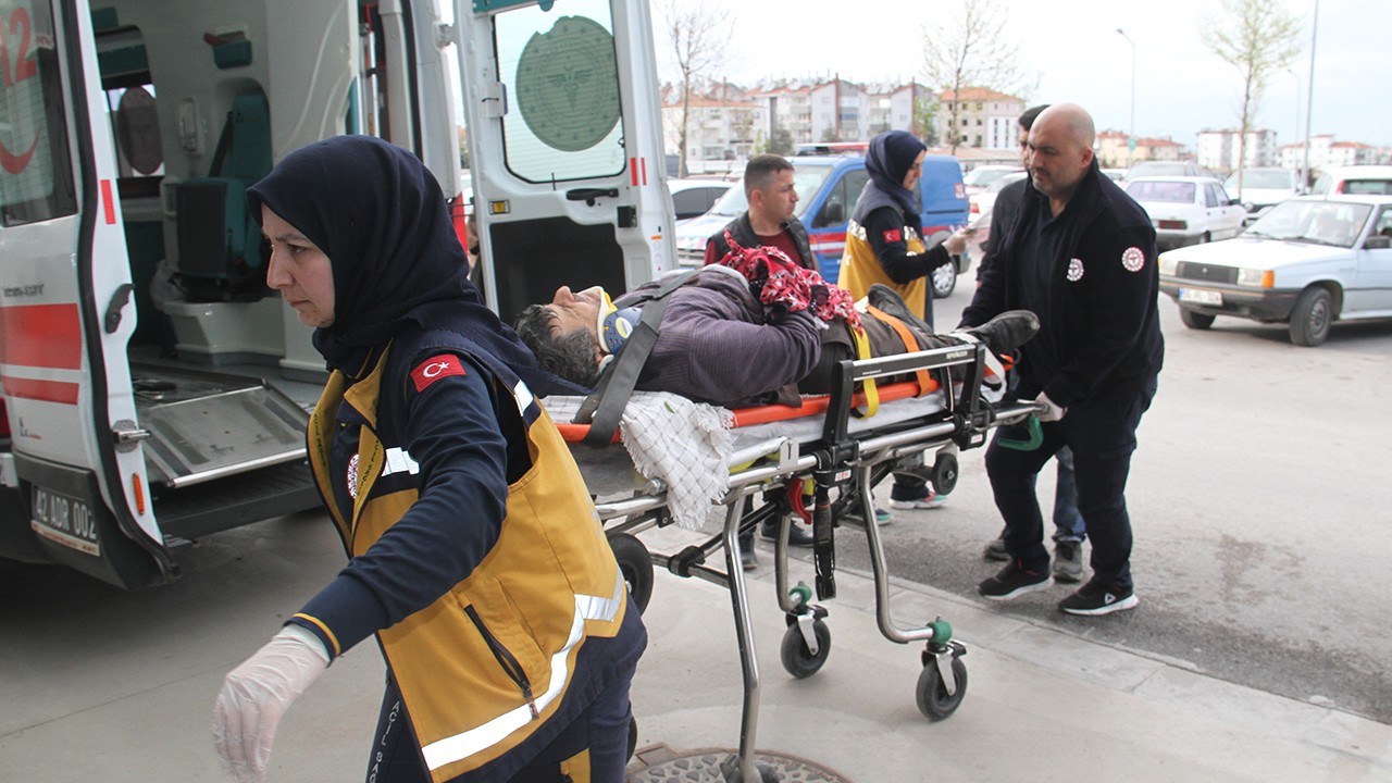 Beyşehir'de iş kazası:1 kişi yaralandı
