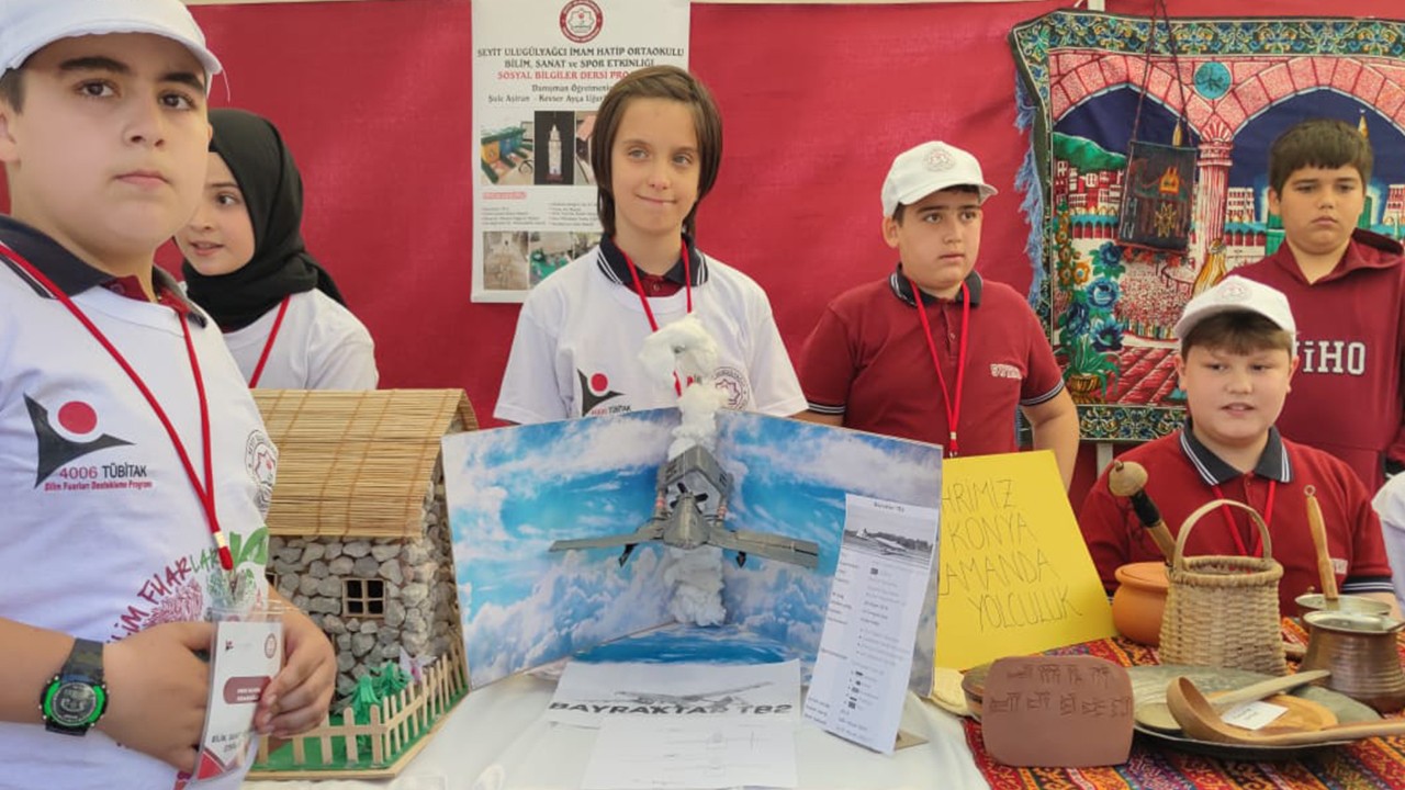 Konya’da çocukların projeleri bilim şenliğinde sergilendi