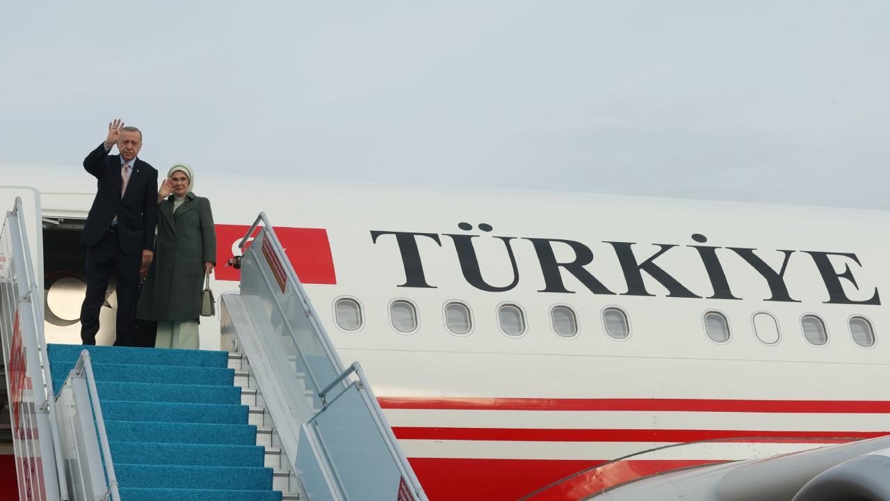 Cumhurbaşkanı Erdoğan, KKTC’den Azerbaycan’a hareket etti