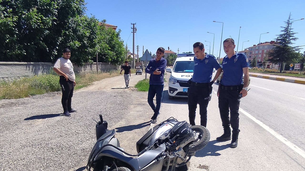 Konya'da tırla çarpışan motosikletin sürücüsü ağır yaralandı