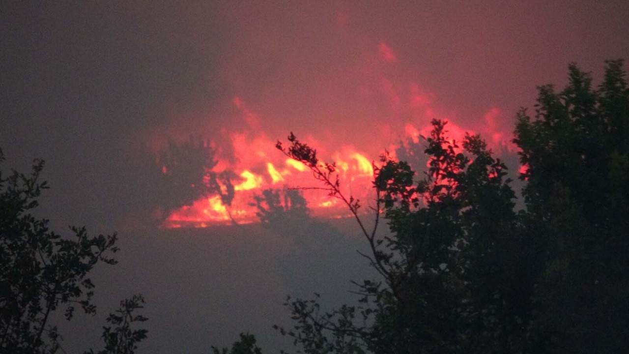 Çanakkale’deki orman yangınına havadan ve karadan müdahale ediliyor
