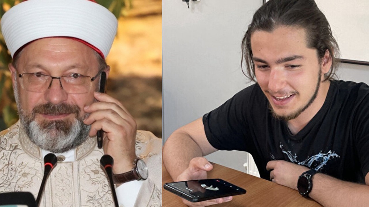 Ali Erbaş'tan, YKS'de 500 tam puan alan Hüseyin Furkan'a tebrik