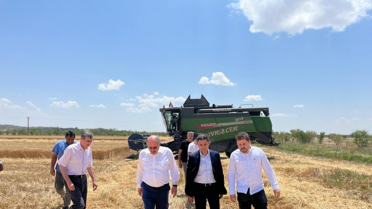  Karapınar Aydoğanlar Meslek Yüksekokulu Tarım Uygulama Sahasında hasat heyecanı