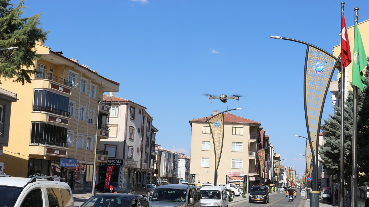 Konya’da Emniyetten drone’li denetim