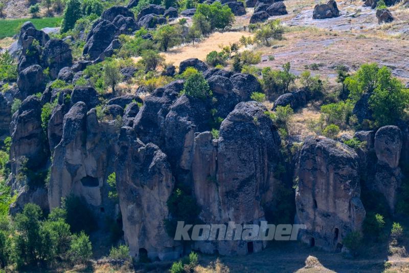 Konya’daki Kilistra Antik Kentinde bulunan Roma askeri taş evleri