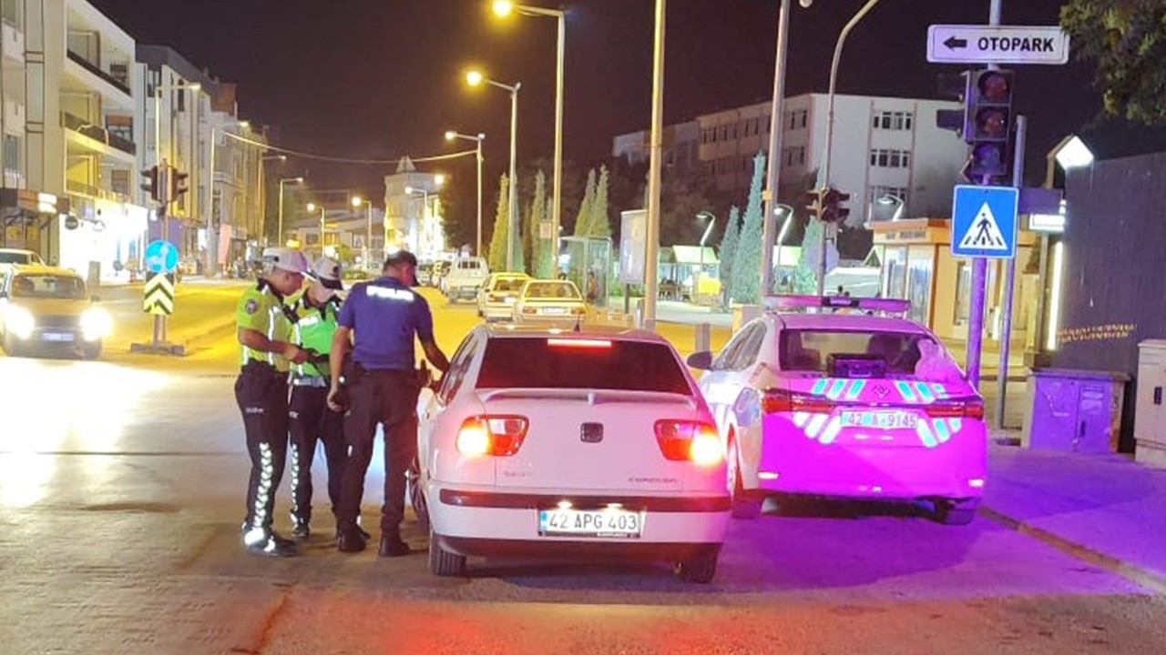 Konya'da 90 sürücüye 374 bin lira ceza