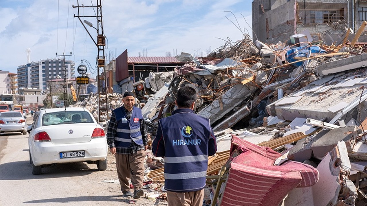 Hiranur Derneği Hatay deprem bölgesinde yoğun bir çalışma gerçekleştirdi