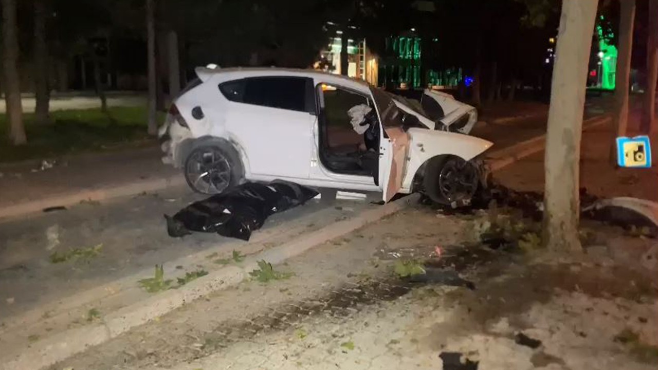 Konya'da alkollü sürücü ağaca çarptı: 1 kişi hayatını kaybetti,1 kişi yaralı