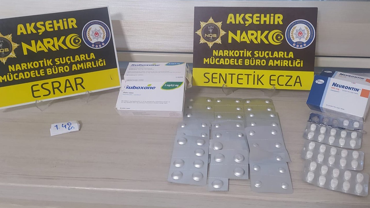 Akşehir'deki uyuşturucu operasyonunda 1 kişi tutuklandı 