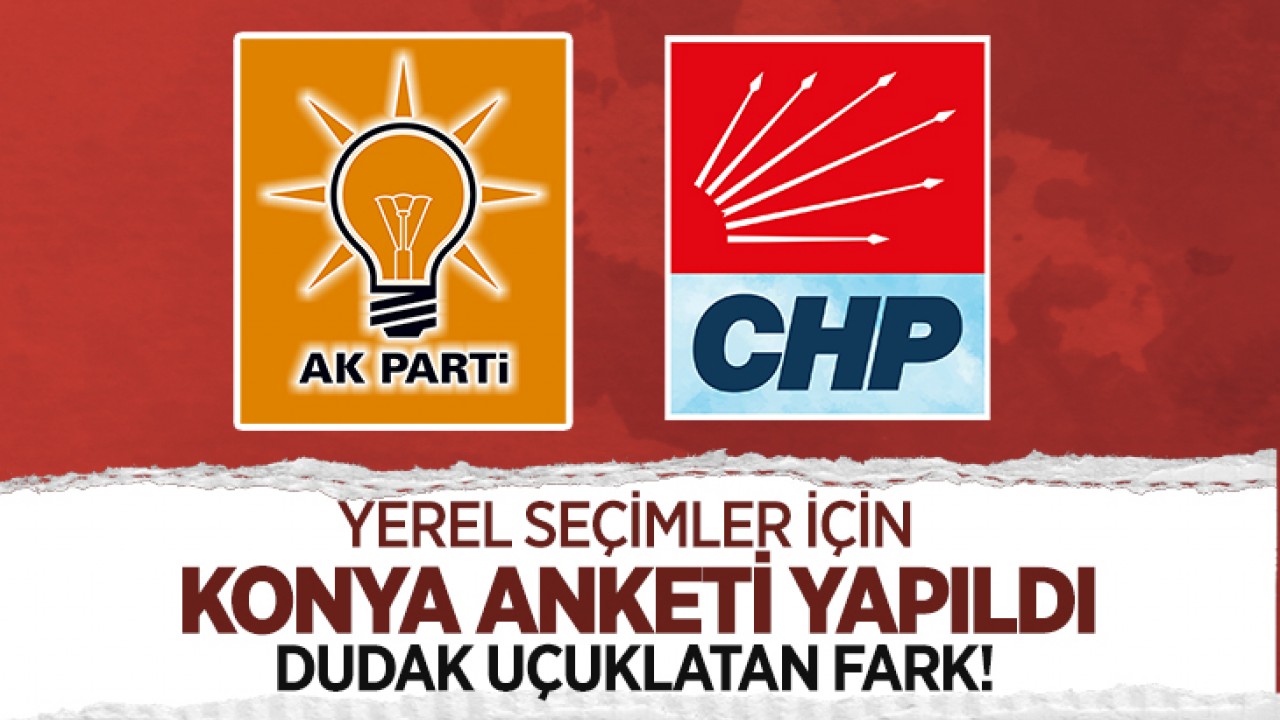 Konya'da yerel seçim anketi yapıldı: Dudak uçuklatan fark!