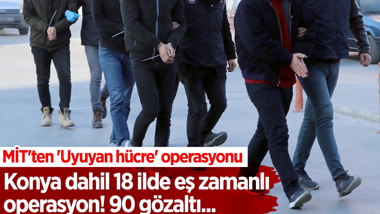 MİT'ten 'Uyuyan hücre' operasyonu: Konya dahil 18 ilde 90 gözaltı!